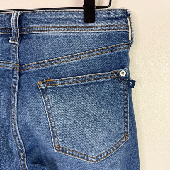 Pilcro Slim Boyfriend Crop Distressed Blue Jeans - Picture 9 of 14
